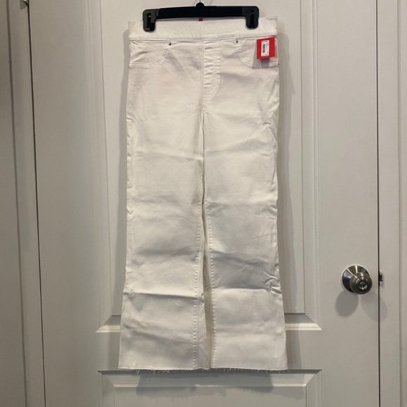 Spanx Distressed Cropped Flared Denim Jeans - Picture 5 of 6